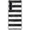 Black and White Striped Marble Galaxy S24 FE Clear Case